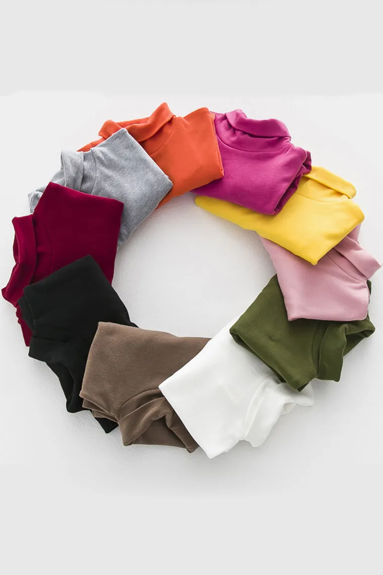 2024 Women'S High-Neck Cotton T-Shirt Tops Long Sleeve For Muslim Dresses