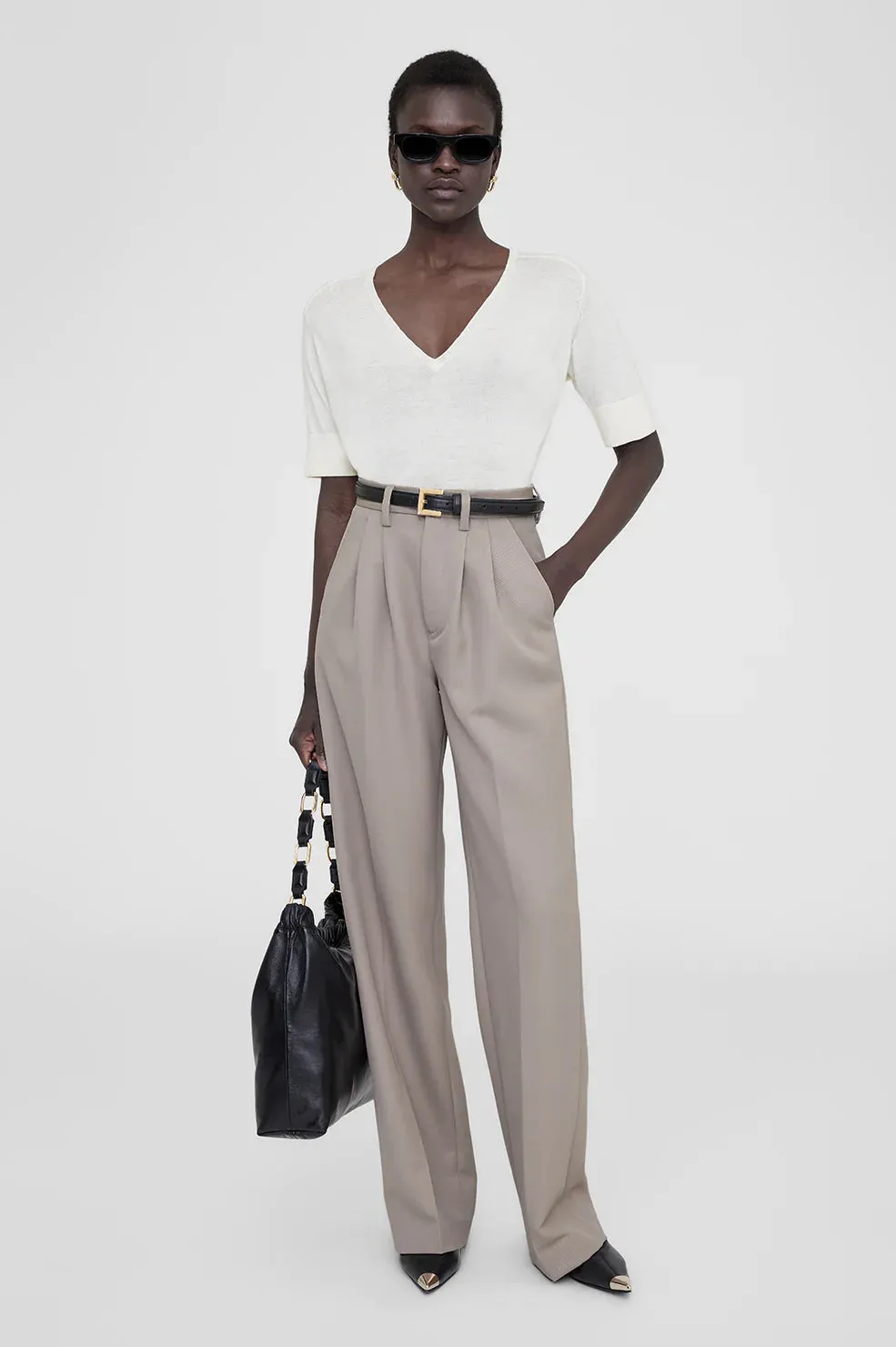 AB Carrie Pant - Taupe