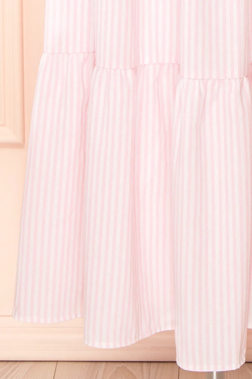 Addison | Long Pink Striped Dress