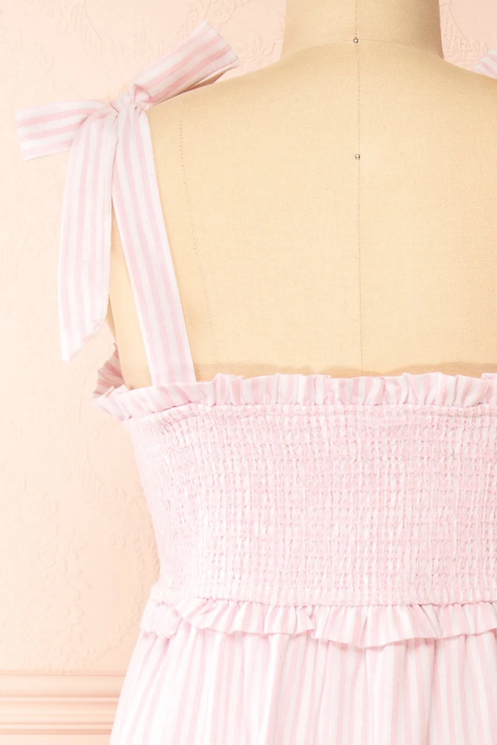 Addison | Long Pink Striped Dress