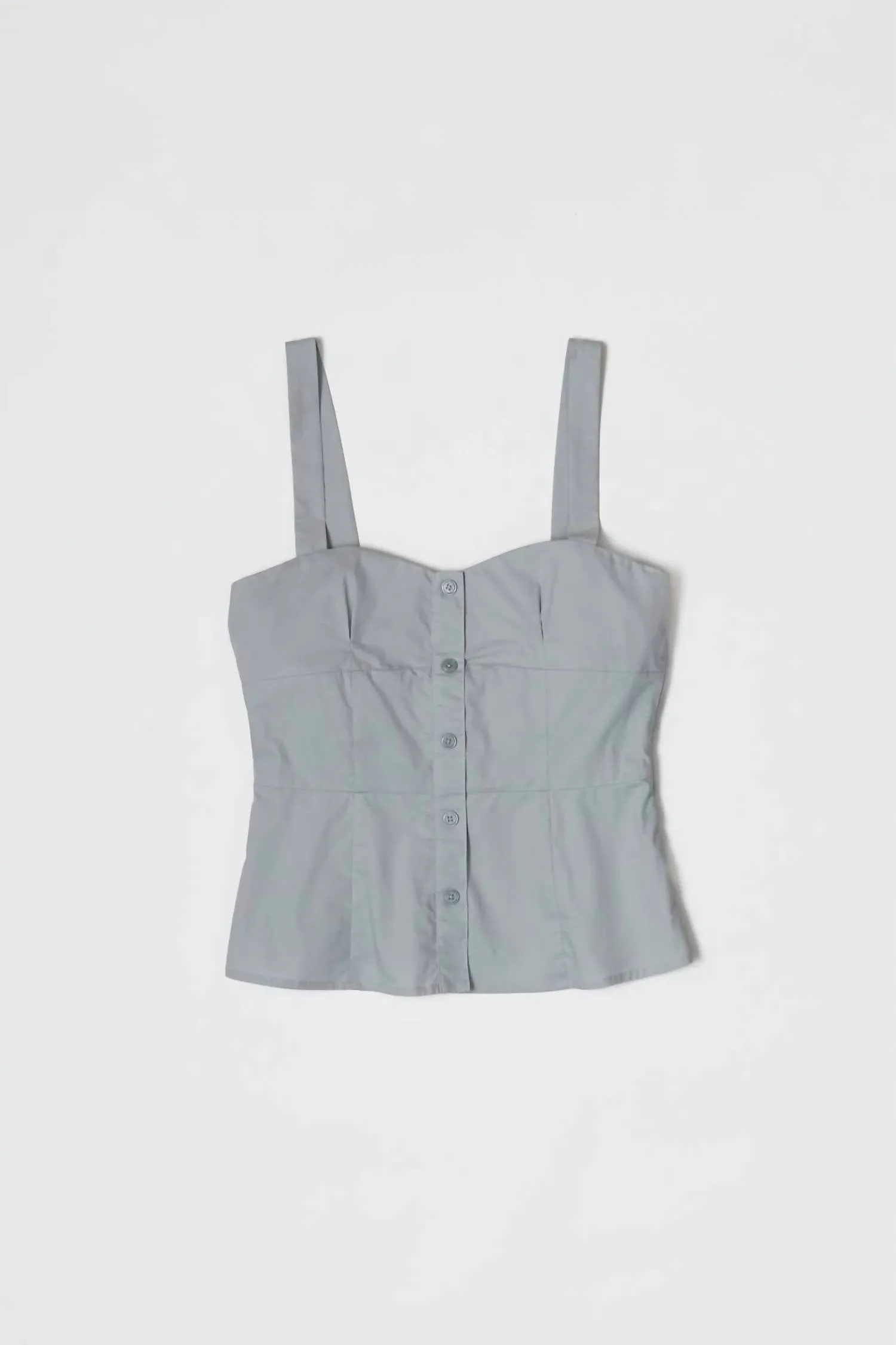All : Row - Poplin Bustier Square Neck Top