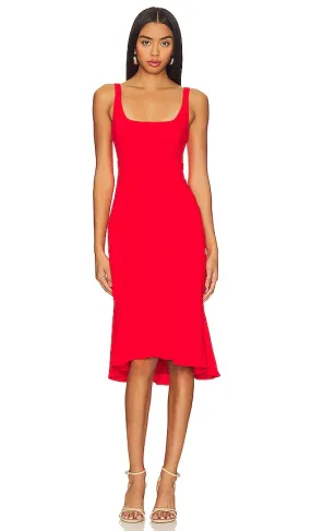 Amanda Uprichard Campania Midi Dress in Red