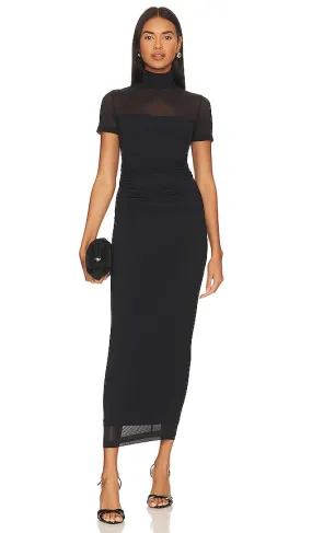 Amanda Uprichard Dominique Midi Dress in Black