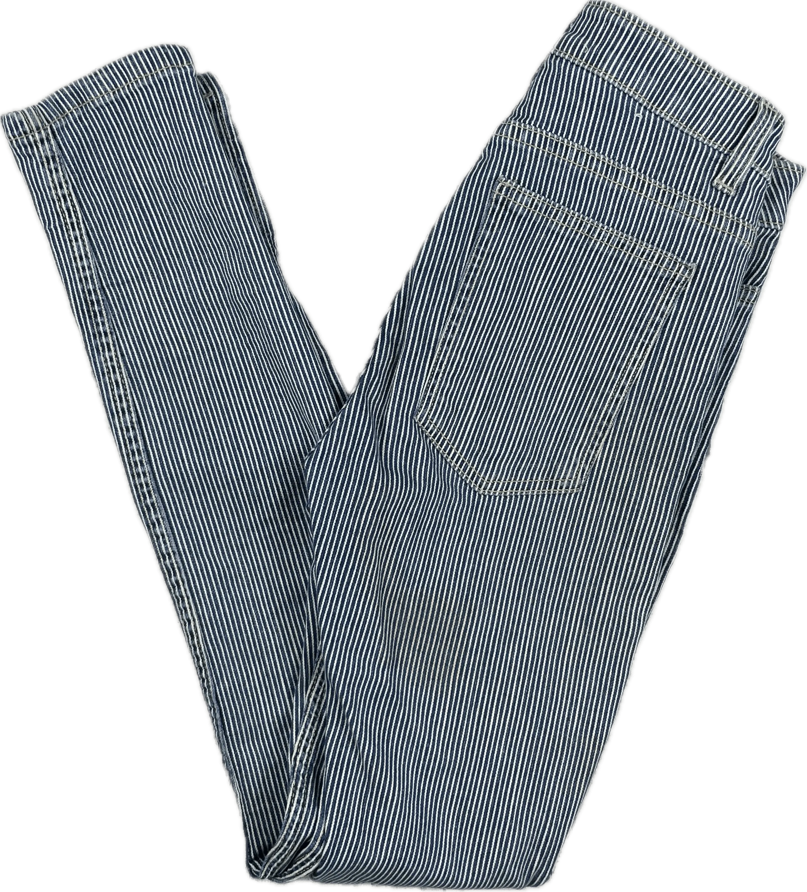 American Apparel  Ladies Engineer Stripe Skinny Jeans - Size 25"