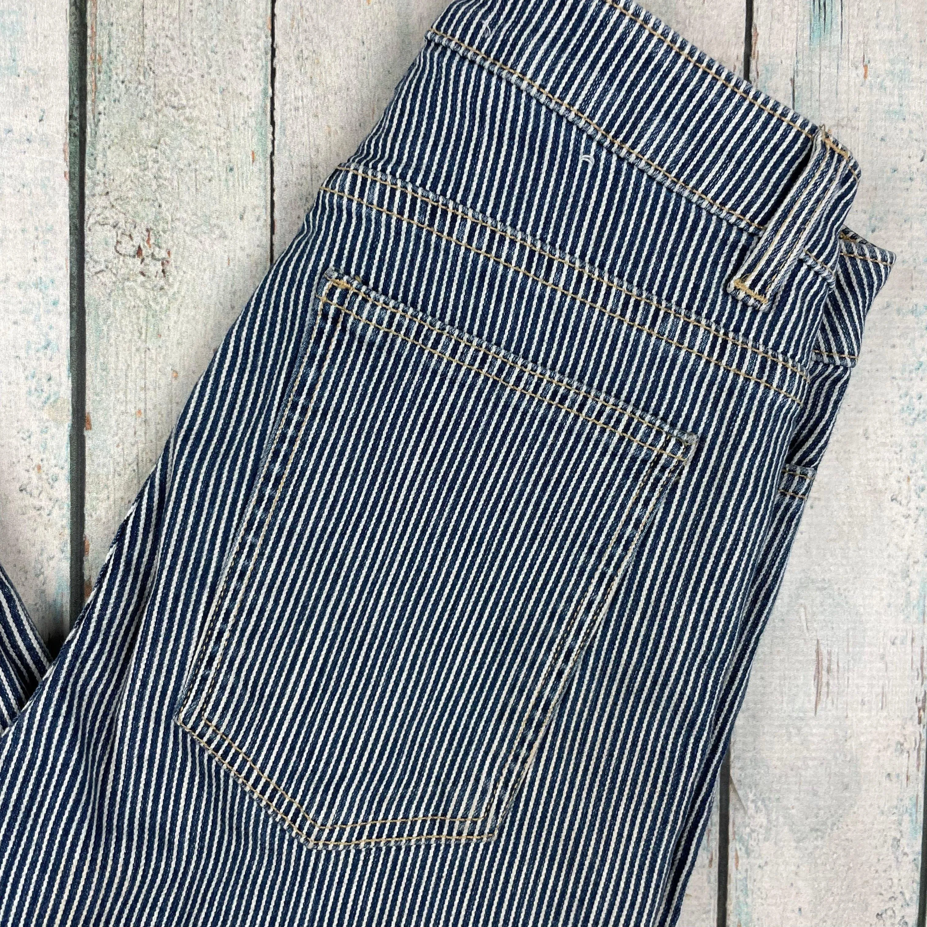 American Apparel  Ladies Engineer Stripe Skinny Jeans - Size 25"