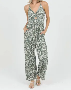 Angie - Renee V-neck Twisted Front Cut-out Jumpsuit