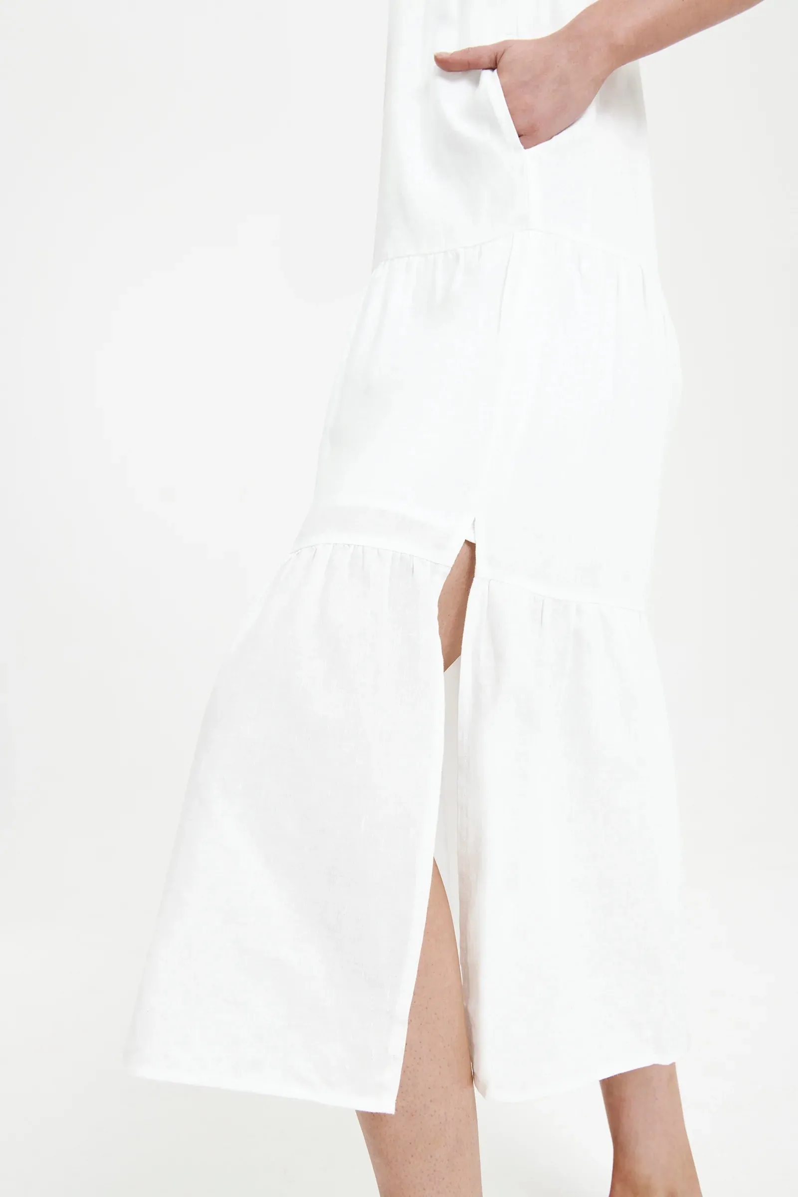 AUSTIN MIDI DRESS | WHITE