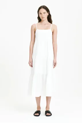 AUSTIN MIDI DRESS | WHITE