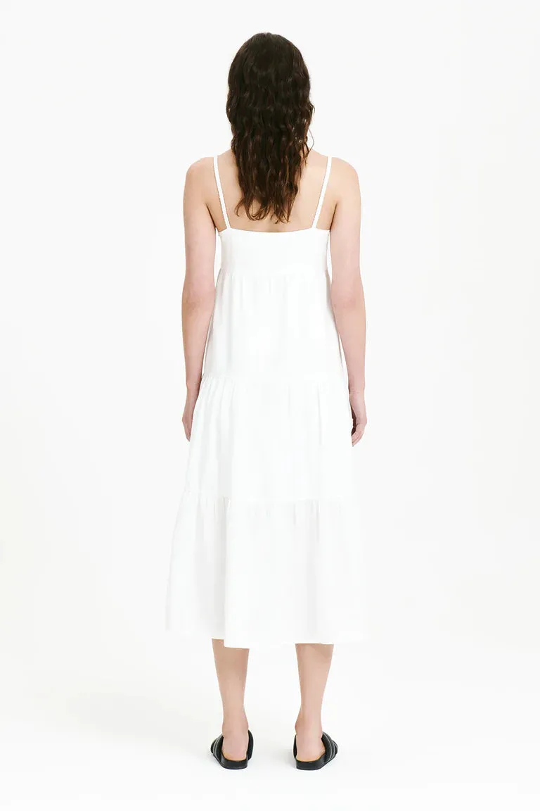 AUSTIN MIDI DRESS | WHITE