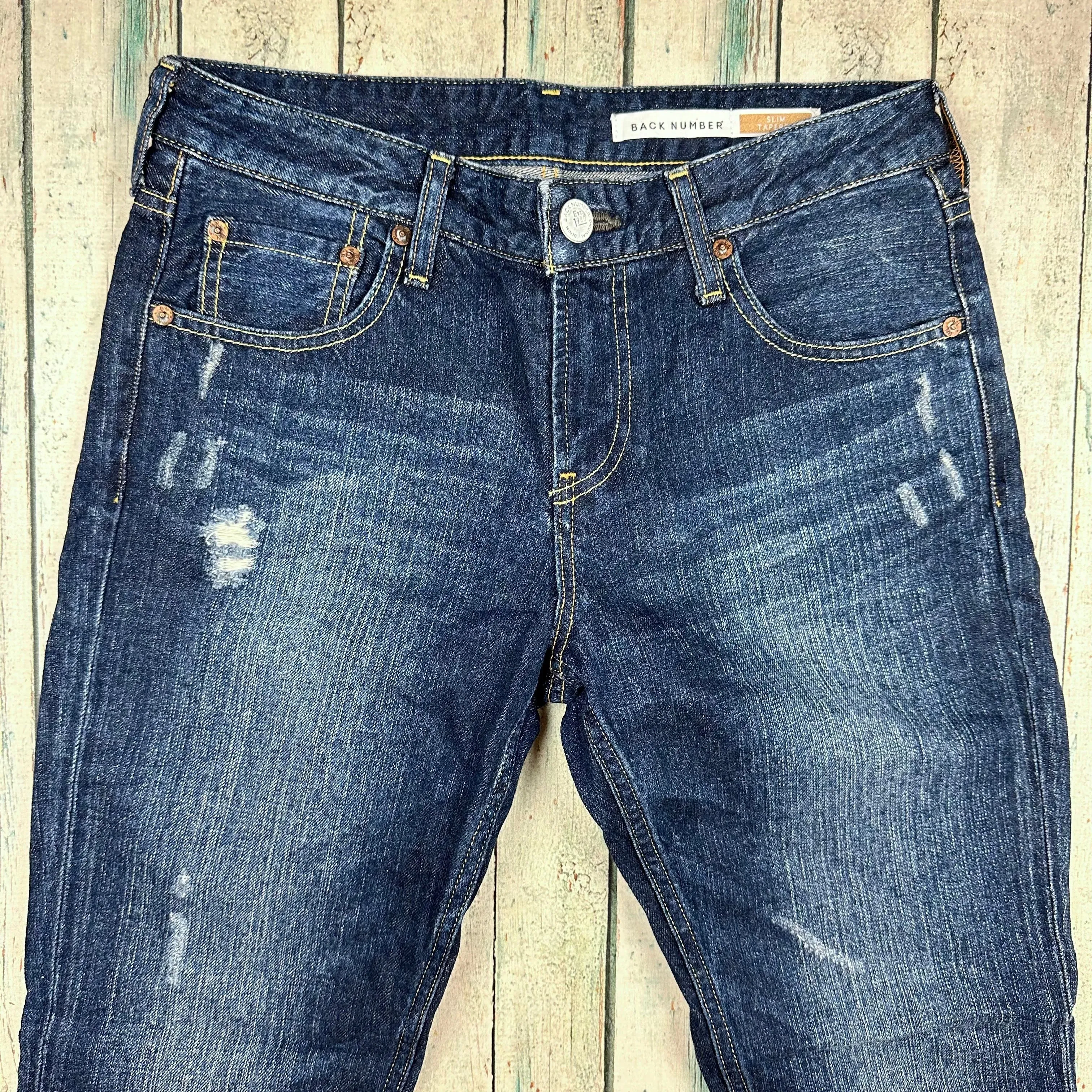 Back Number Japanese Denim Slim Tapered Ladies Jeans -Size 28