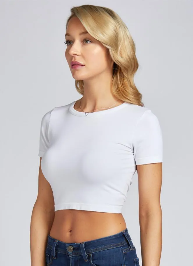 Bamboo Cropped Short Sleeve