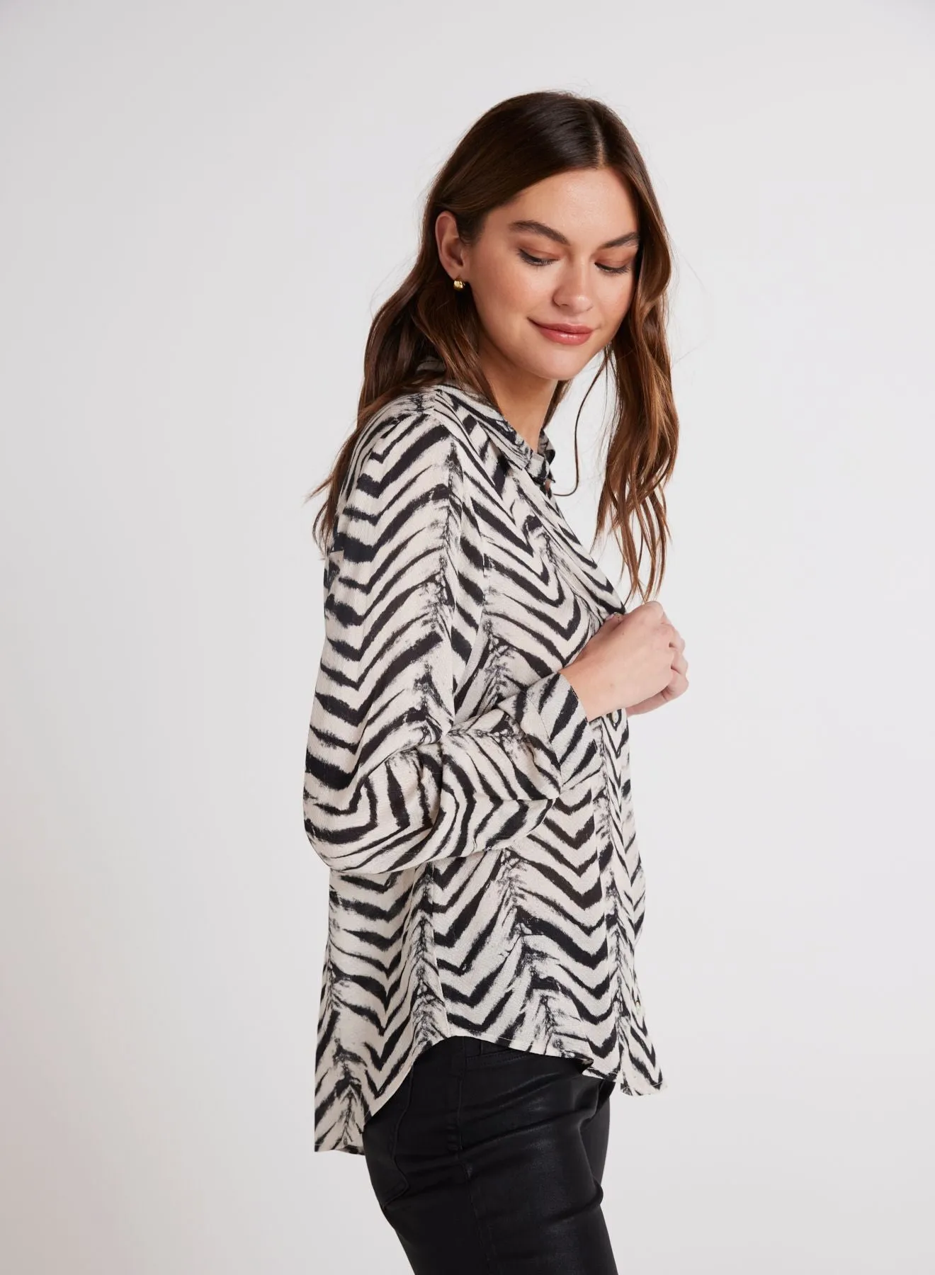 BATIK CHEVRON FLOWY SHIRT
