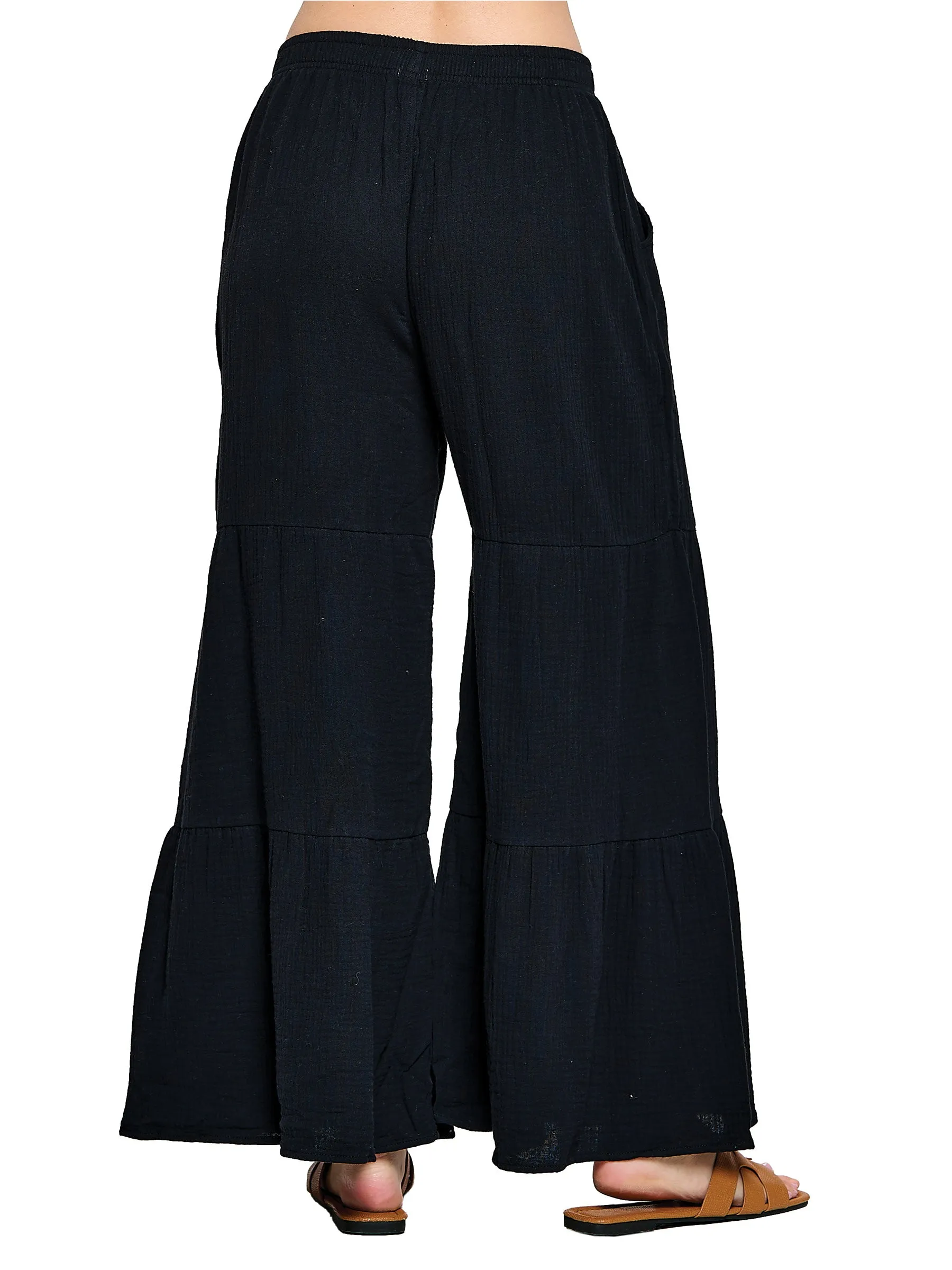 Boho Crinkle Palazzo Pants