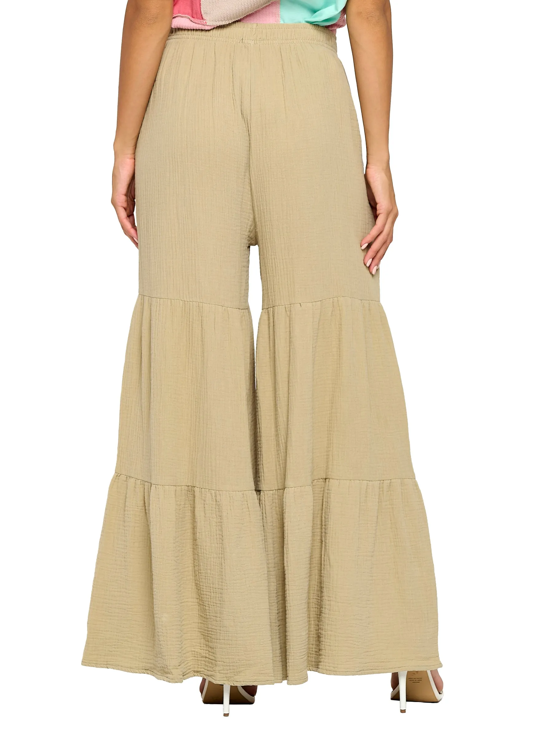 Boho Crinkle Palazzo Pants