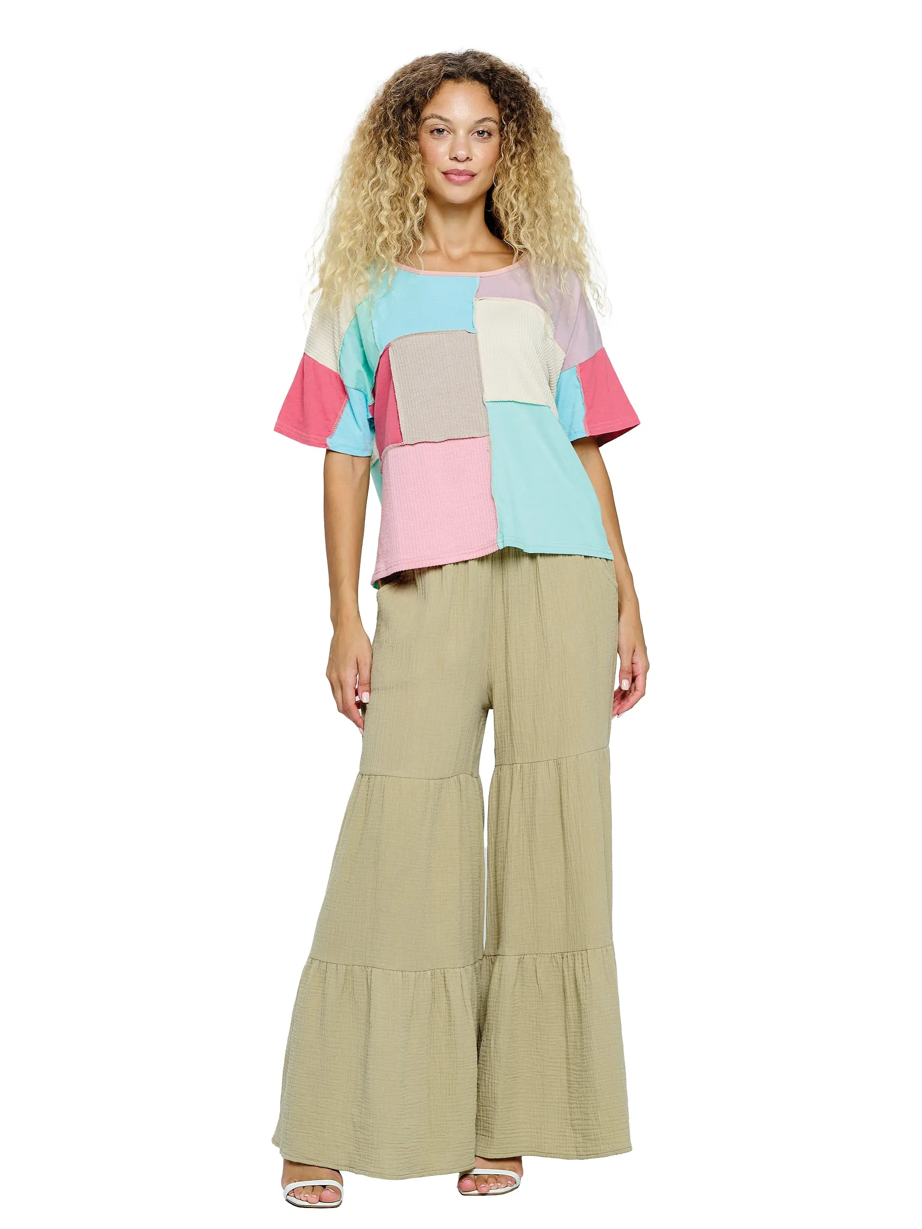 Boho Crinkle Palazzo Pants