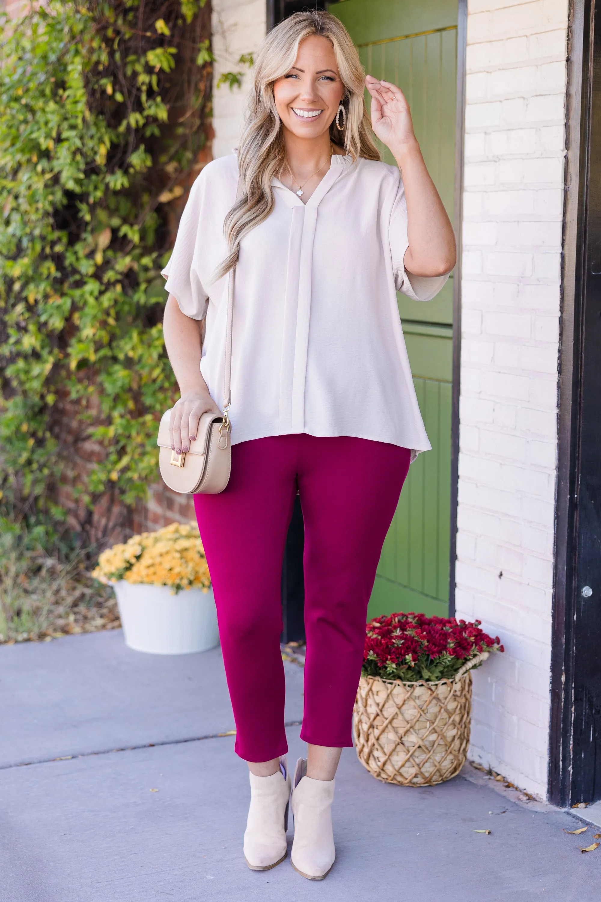 Business Lady Pants, Magenta