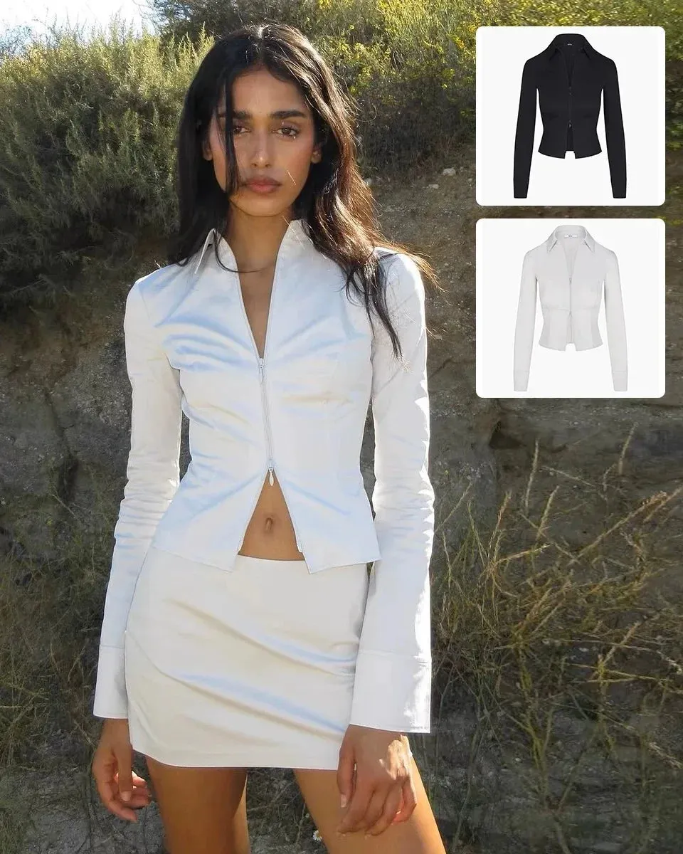 Cassia - Stylish Poplin Short Shirt for Women