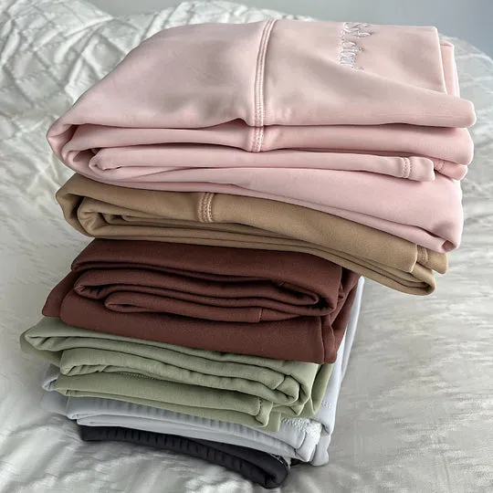 Casual Warm Winter Solid Pants Soft Fleece Leggings