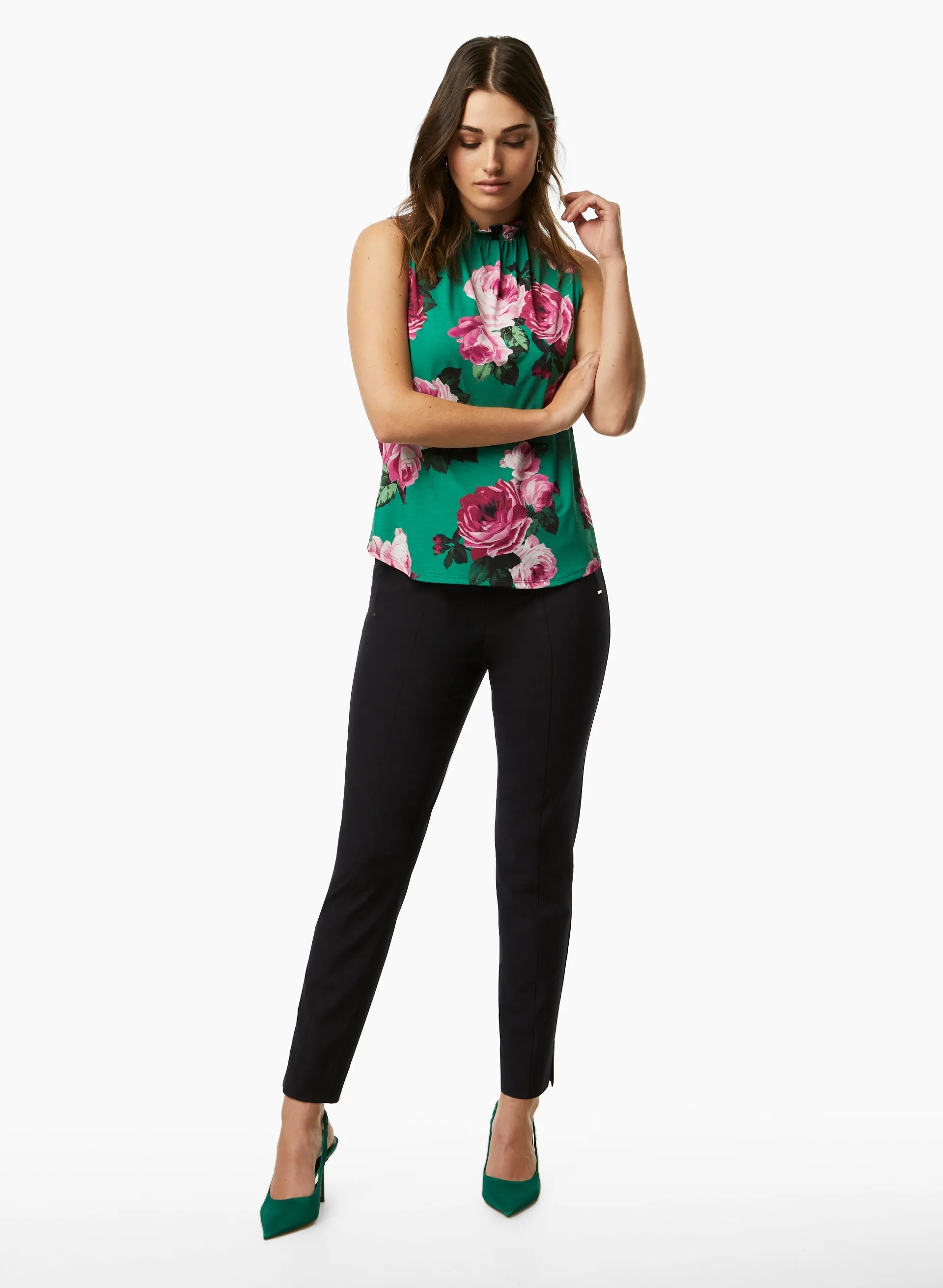 City Fit Slit Hem Pants