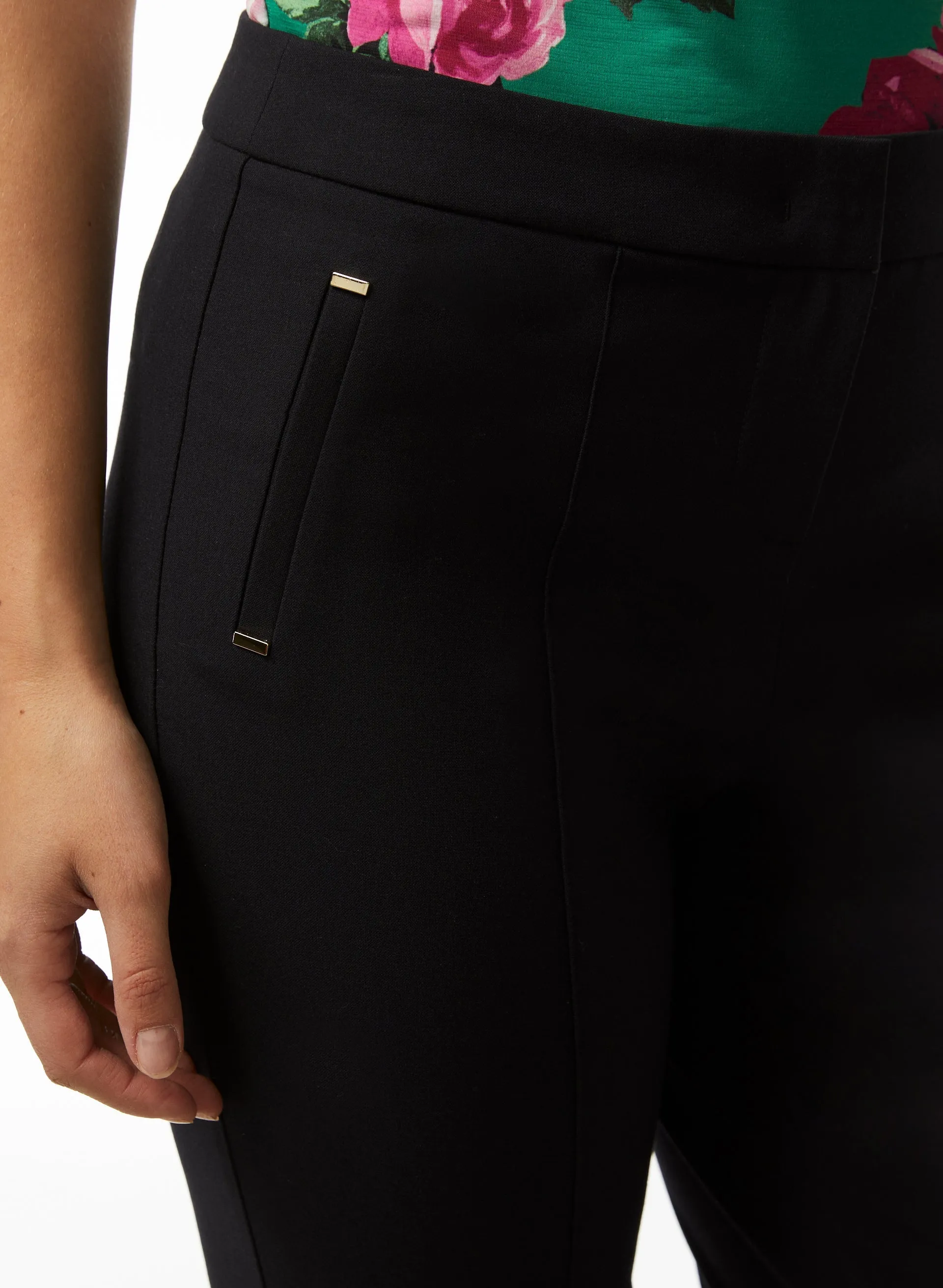 City Fit Slit Hem Pants