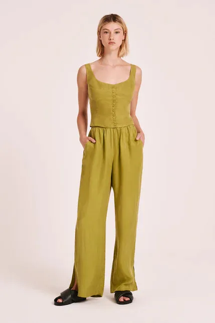 DARA CUPRO PANTS | PICKLE