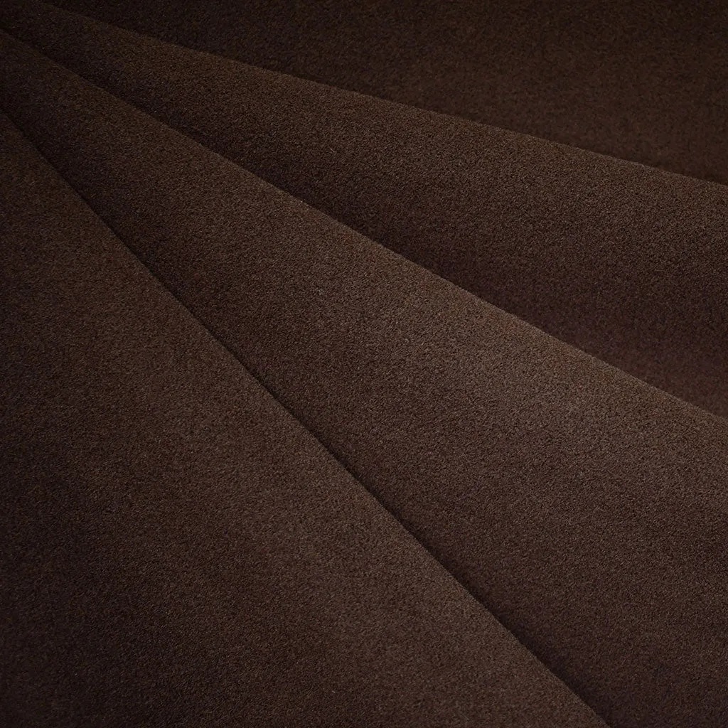Designer Plush Melton Wool Coating Chocolate