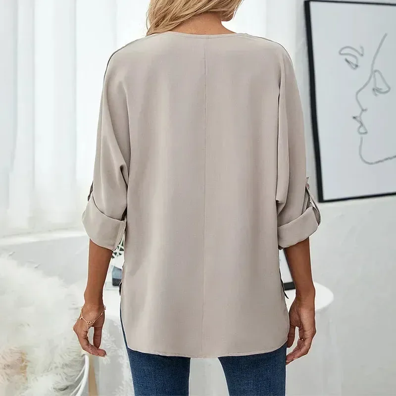Eudora - Stylish Oversized Casual Blouse for Women