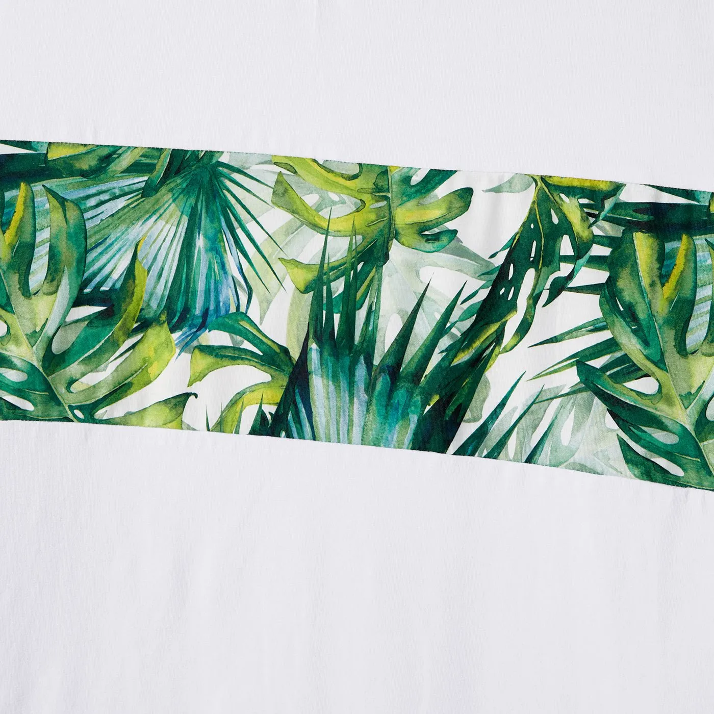 Family Matching Allover Plant Print Belted Tank Dresses and Short-sleeve T-shirts Sets