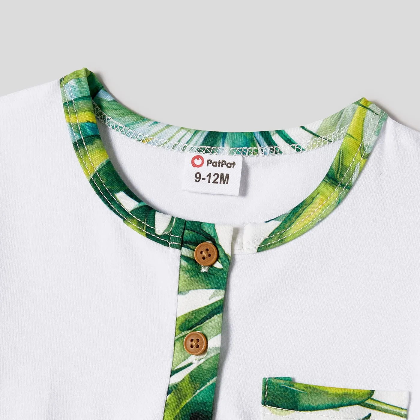 Family Matching Allover Plant Print Belted Tank Dresses and Short-sleeve T-shirts Sets