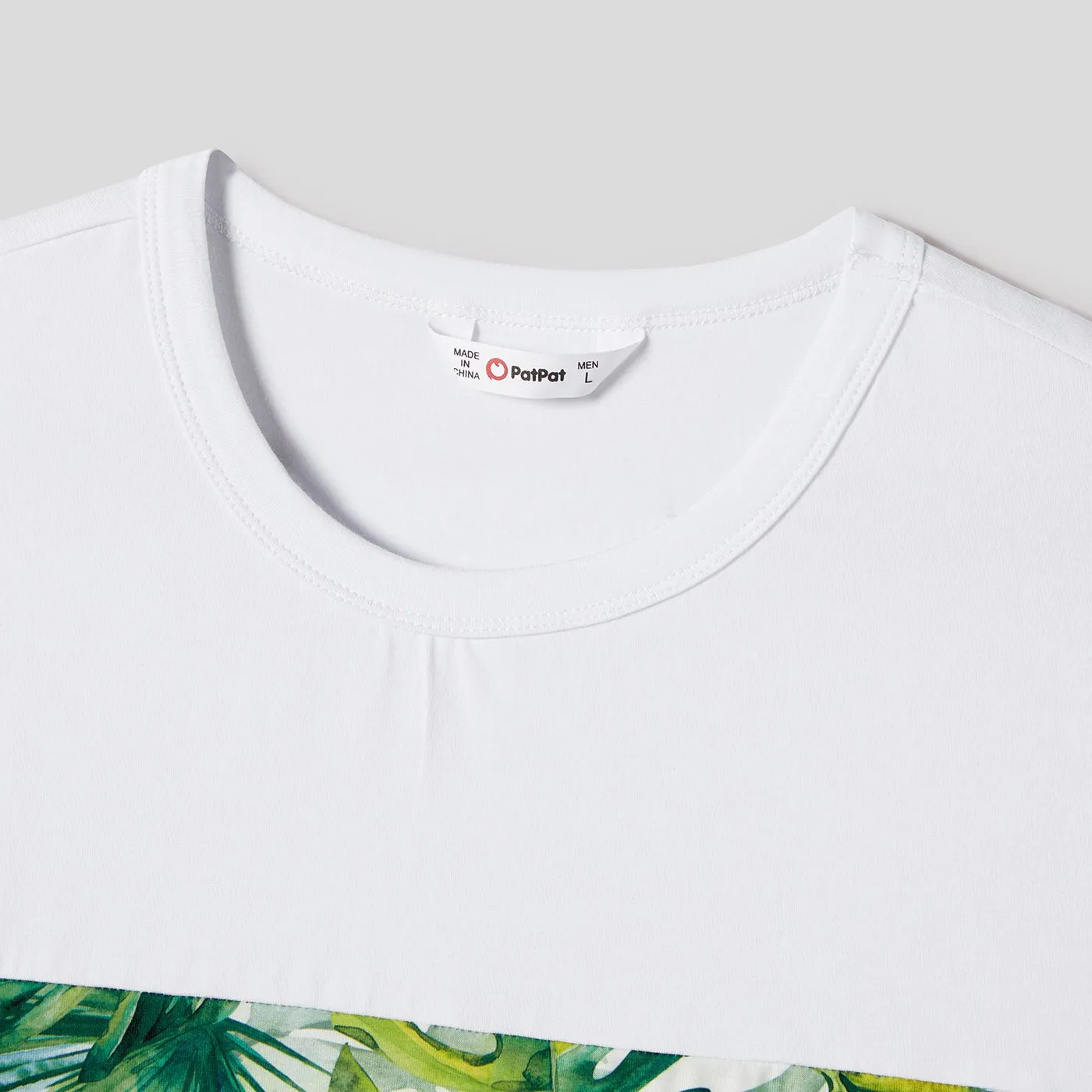 Family Matching Allover Plant Print Belted Tank Dresses and Short-sleeve T-shirts Sets