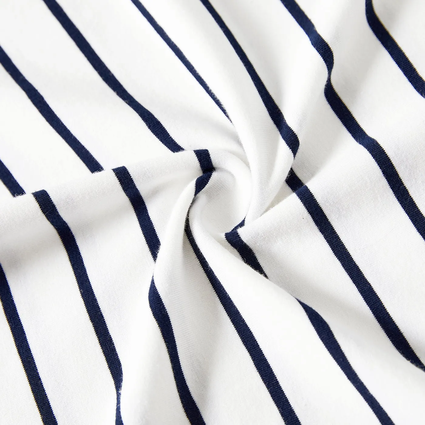 Family Matching Button Decor Tank Dresses and Striped T-shirts Sets