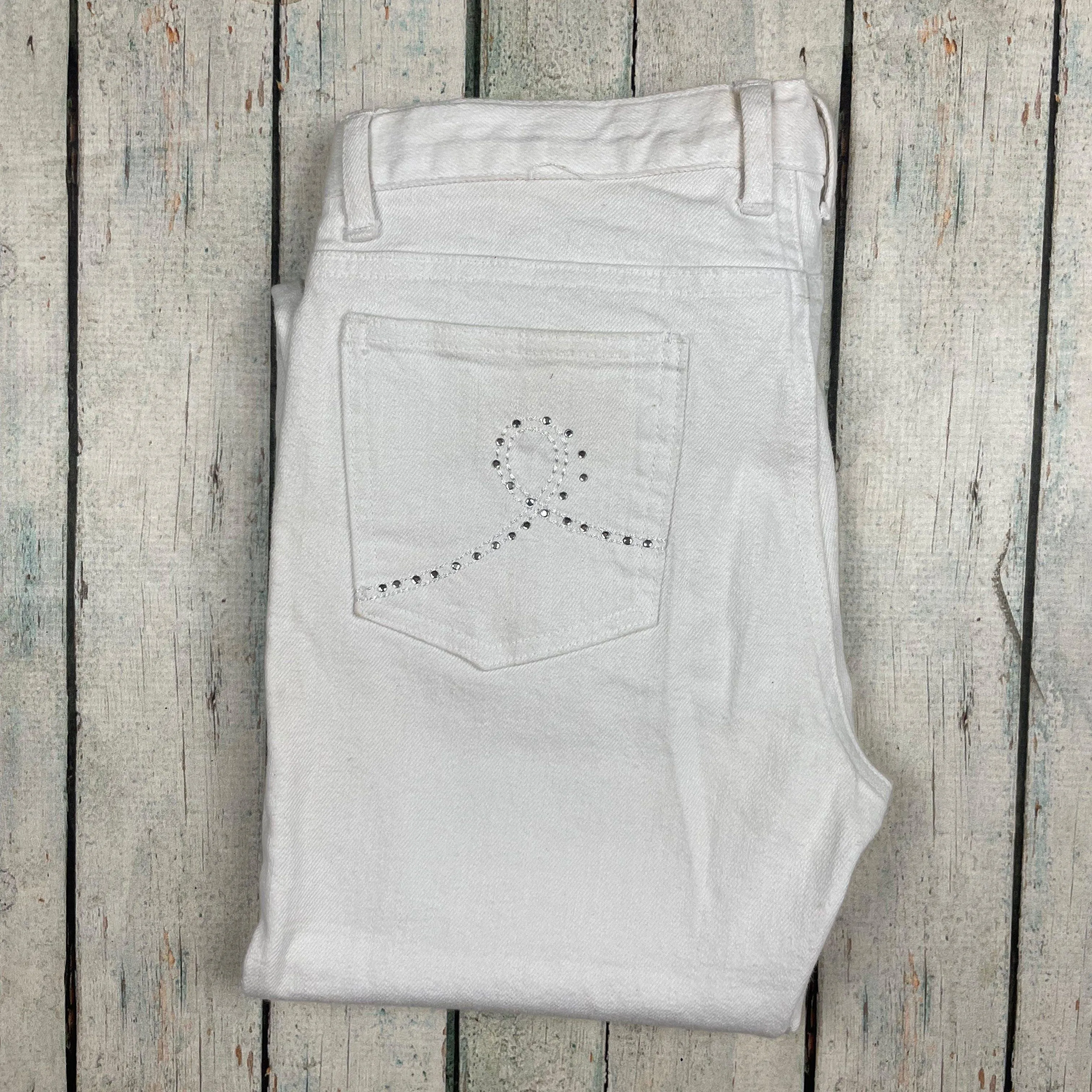 Fiorucci White Stretch Denim Skinny Jeans - Size 10