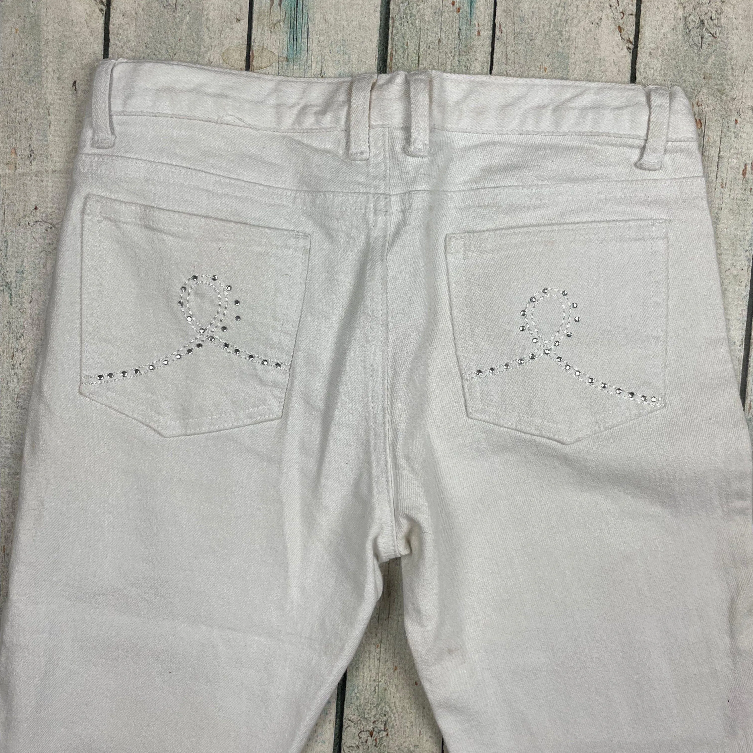Fiorucci White Stretch Denim Skinny Jeans - Size 10