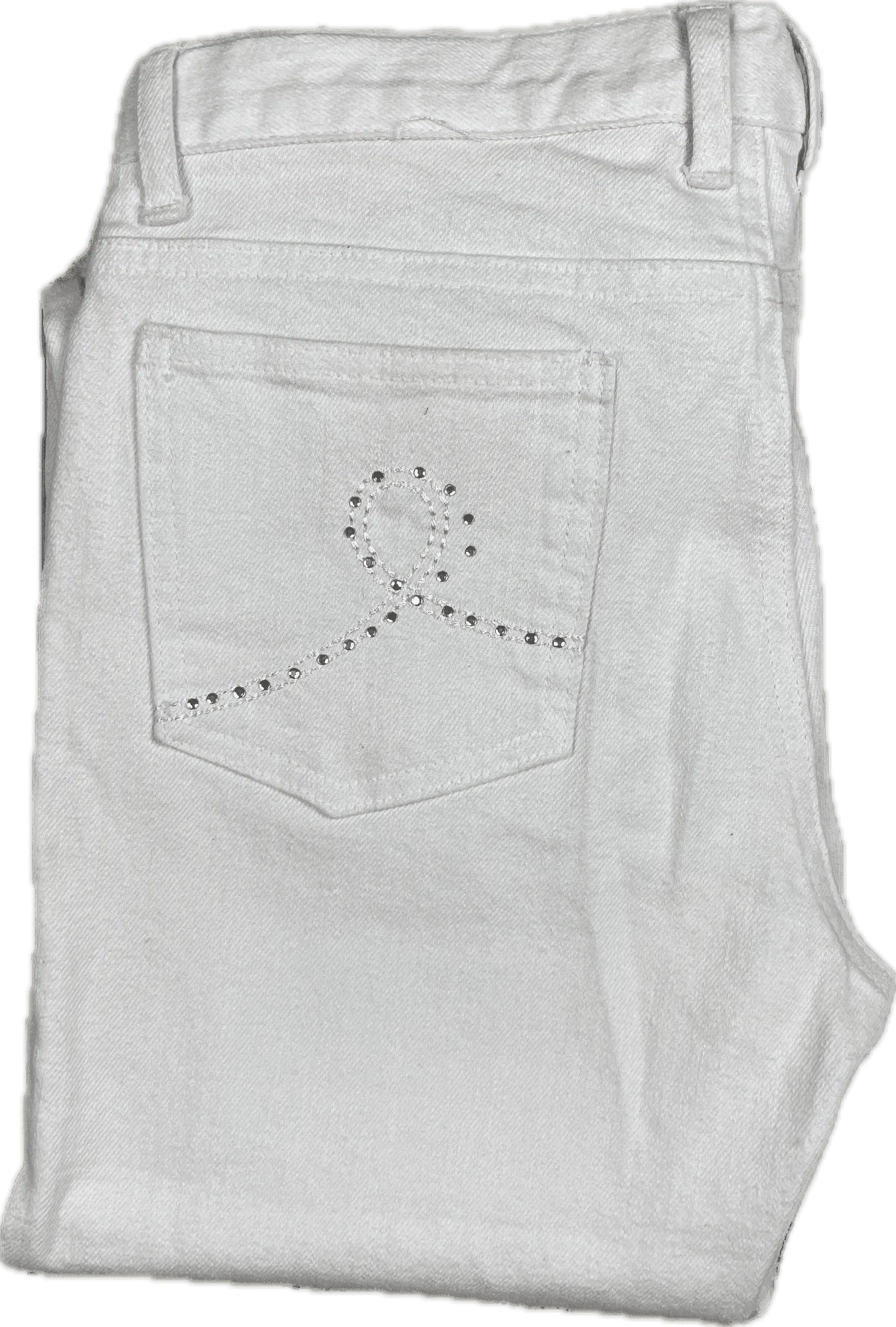 Fiorucci White Stretch Denim Skinny Jeans - Size 10