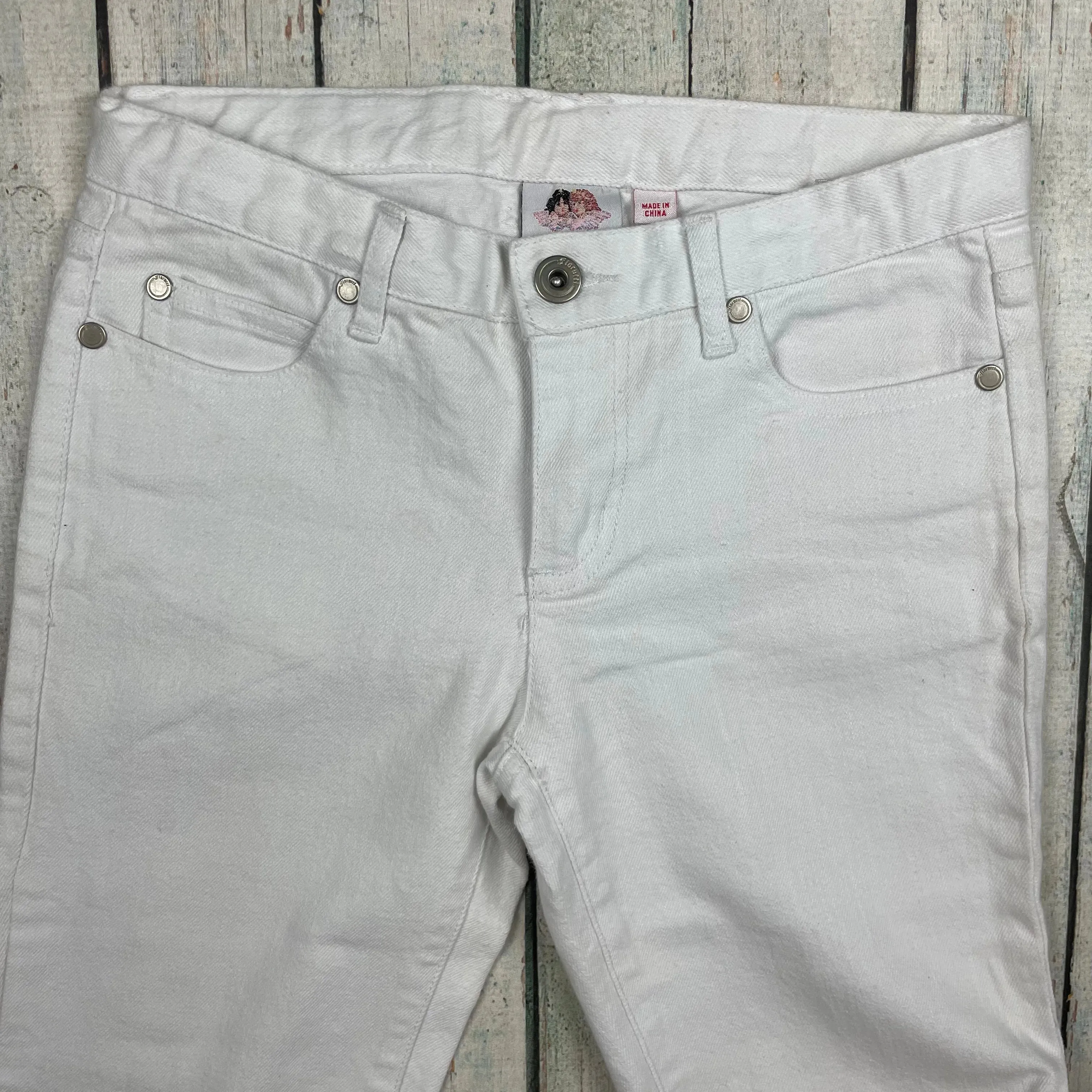 Fiorucci White Stretch Denim Skinny Jeans - Size 10
