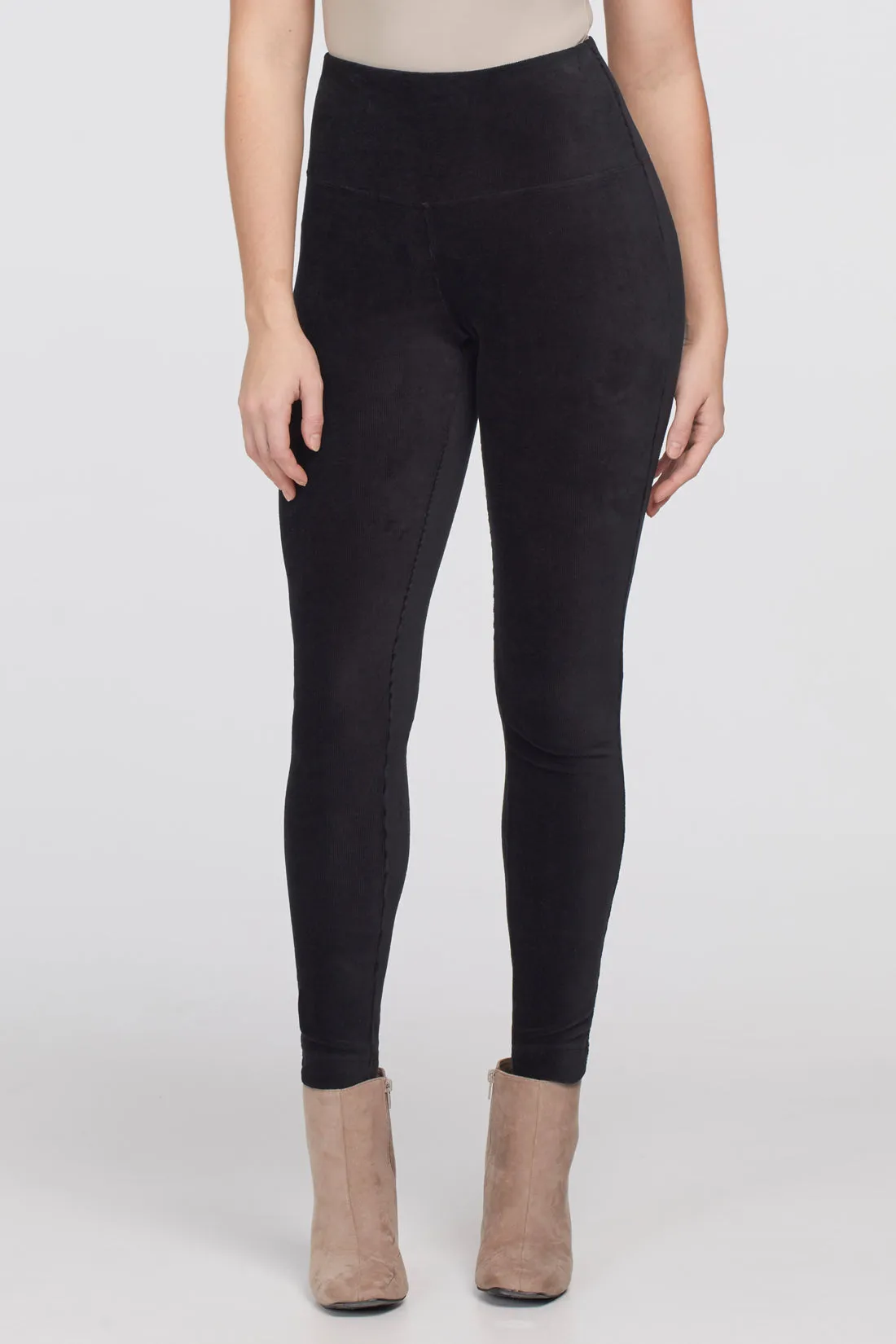 Flatten-It Soft Knit Corduroy Legging Black