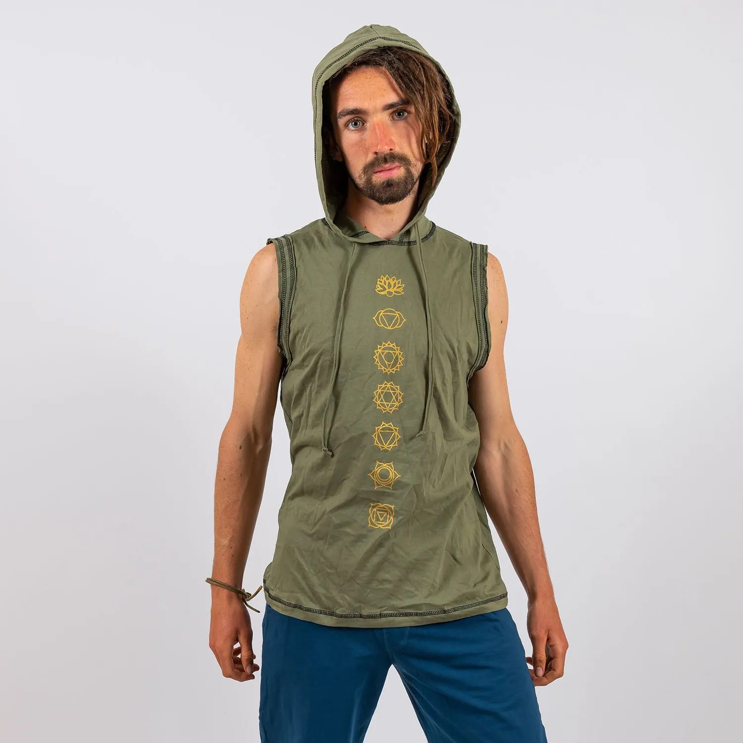 Hooded Singlet - Chakra Print