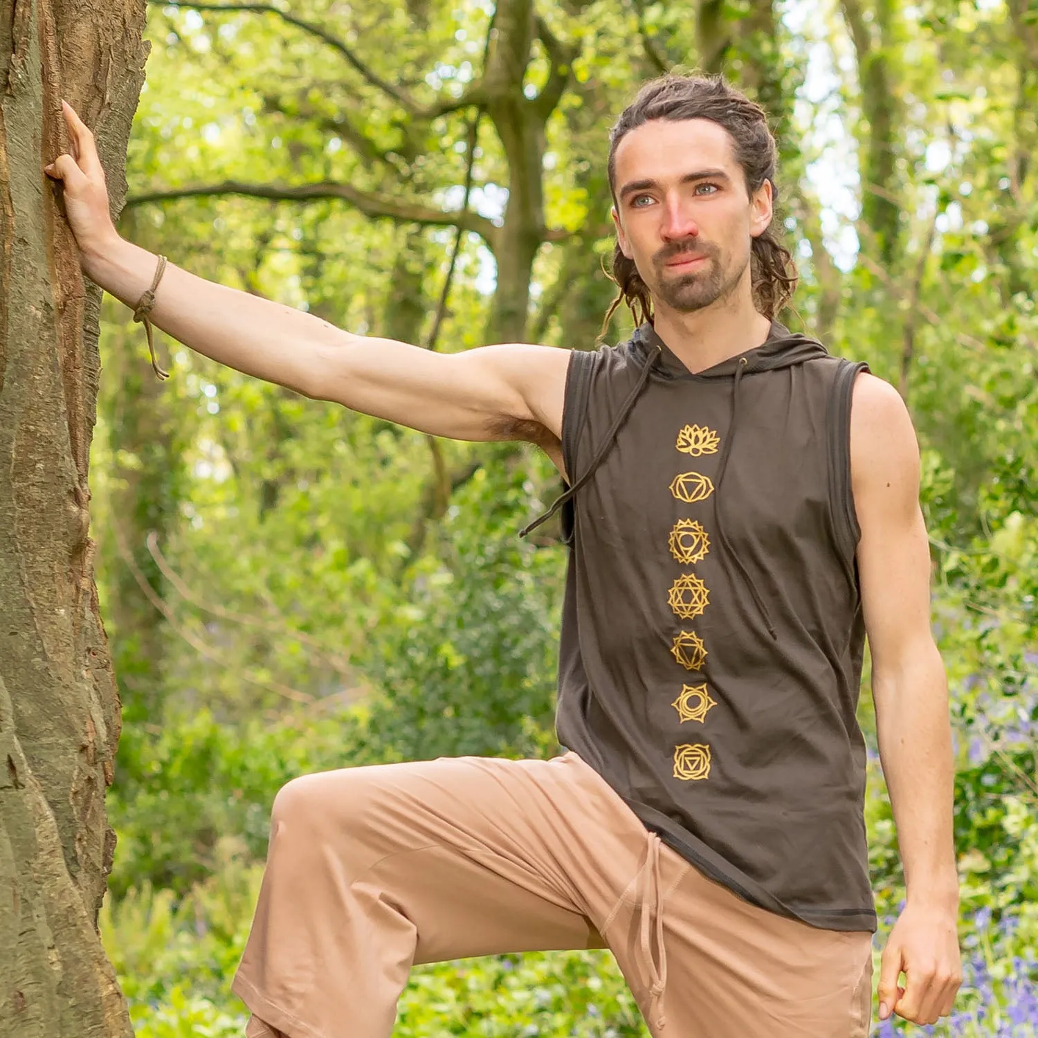 Hooded Singlet - Chakra Print