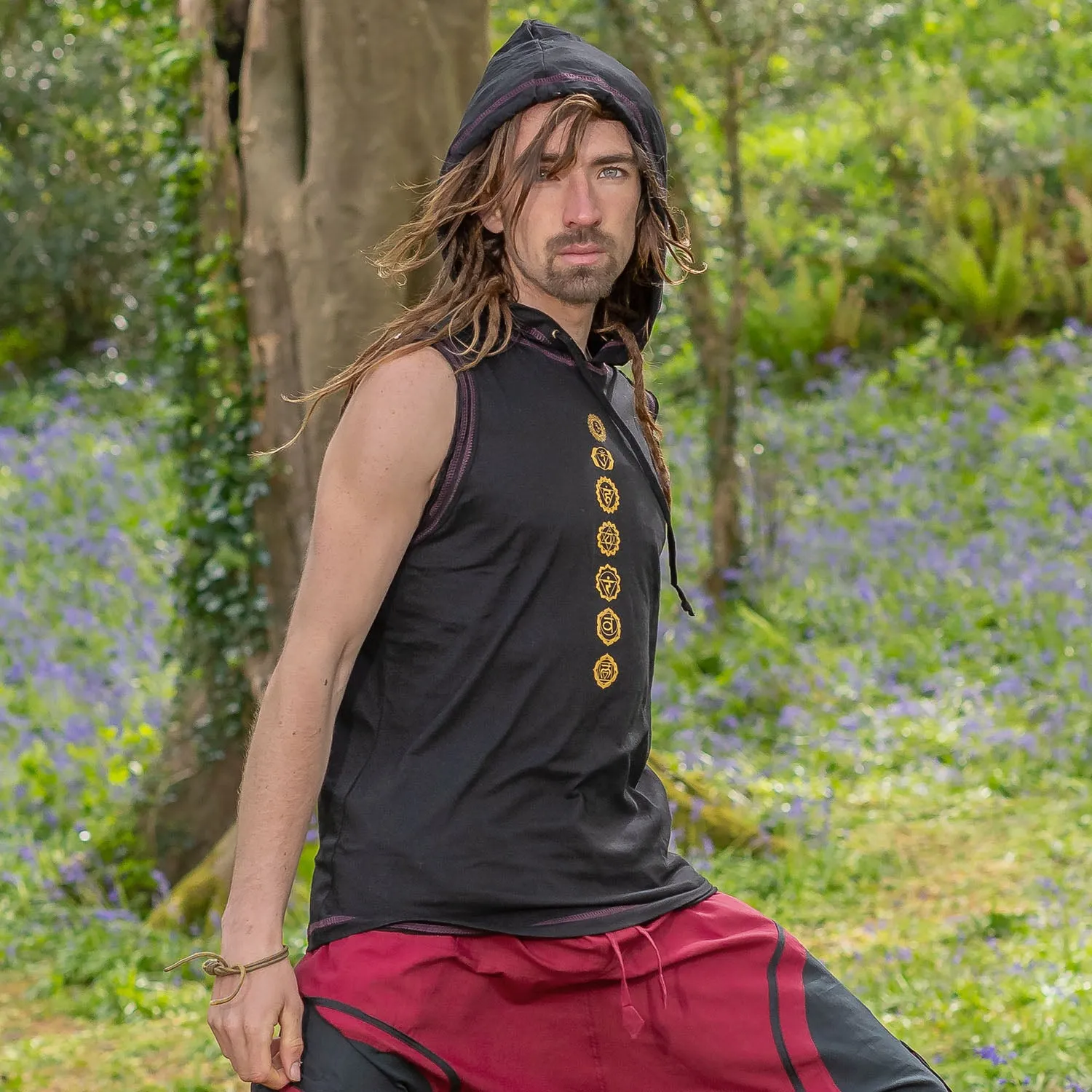 Hooded Singlet - Chakra Print