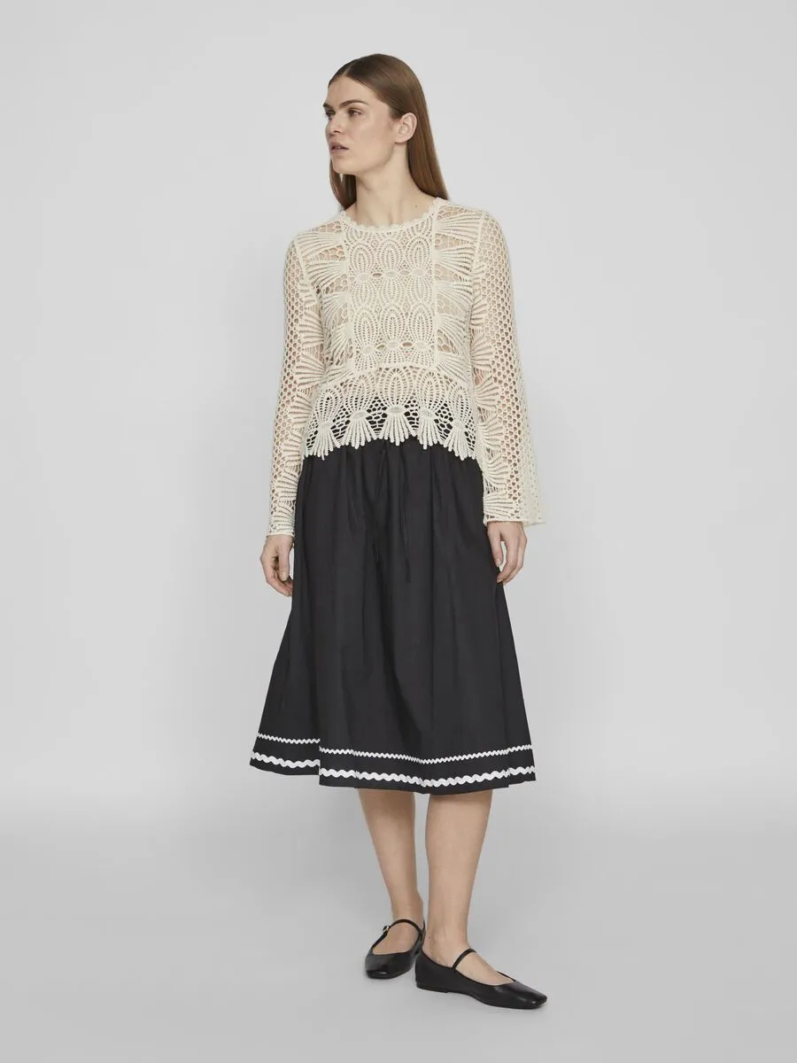 Julia Crochet O-Neck Top