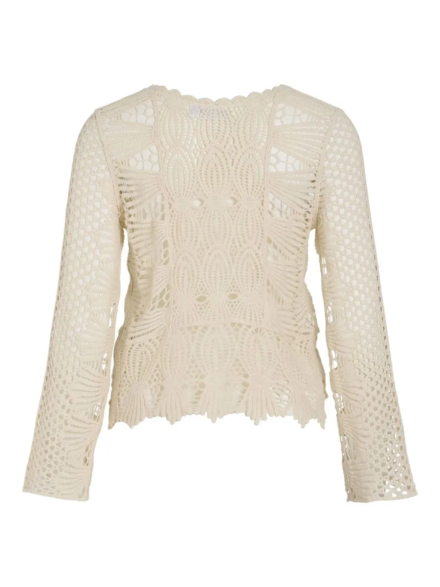 Julia Crochet O-Neck Top
