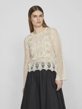 Julia Crochet O-Neck Top