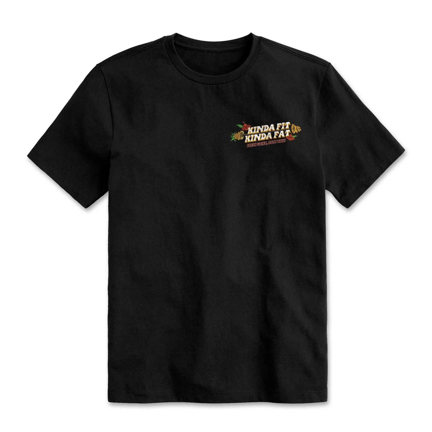 Kinda Fit Kinda Fat Fresh Gainz Tee (Black)