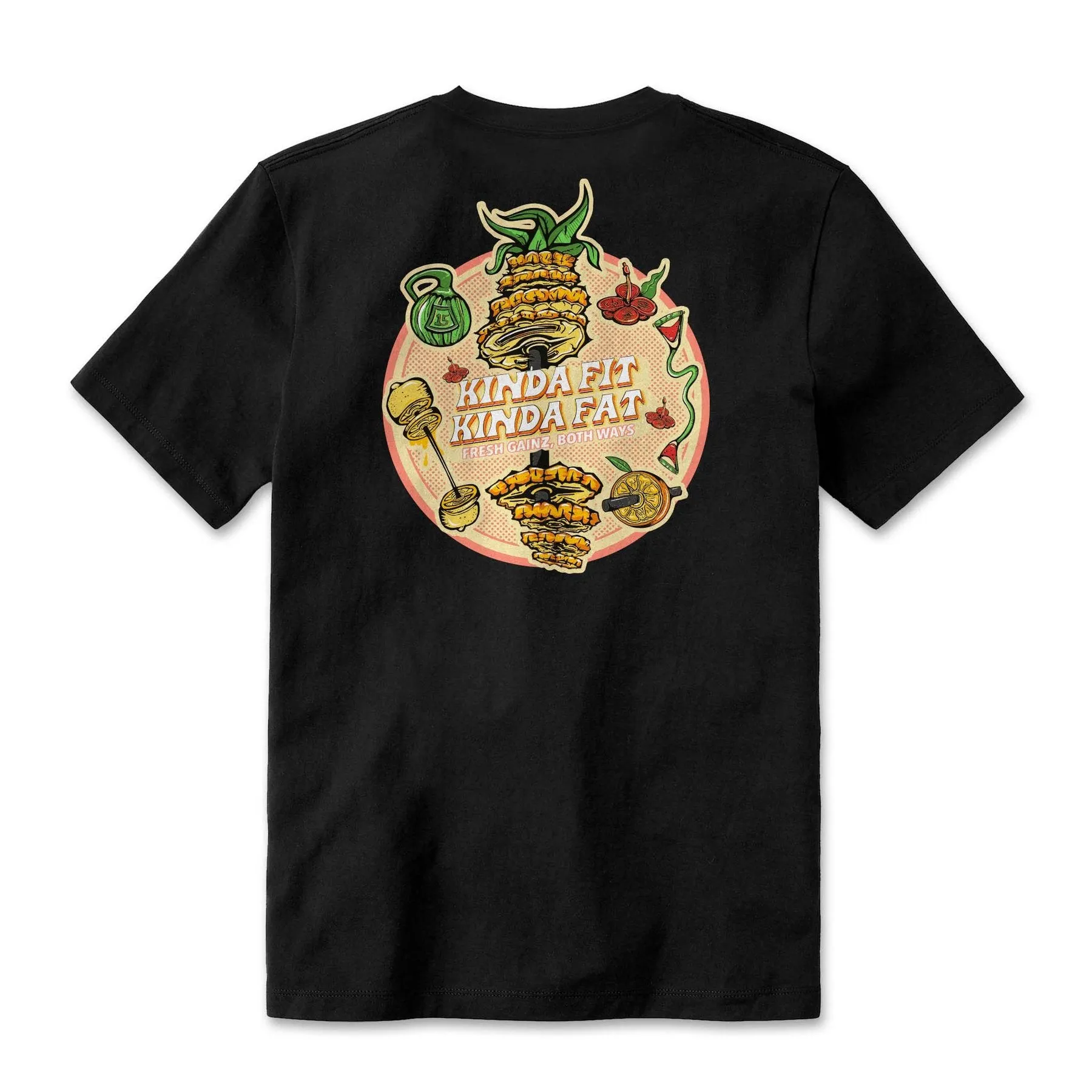 Kinda Fit Kinda Fat Fresh Gainz Tee (Black)