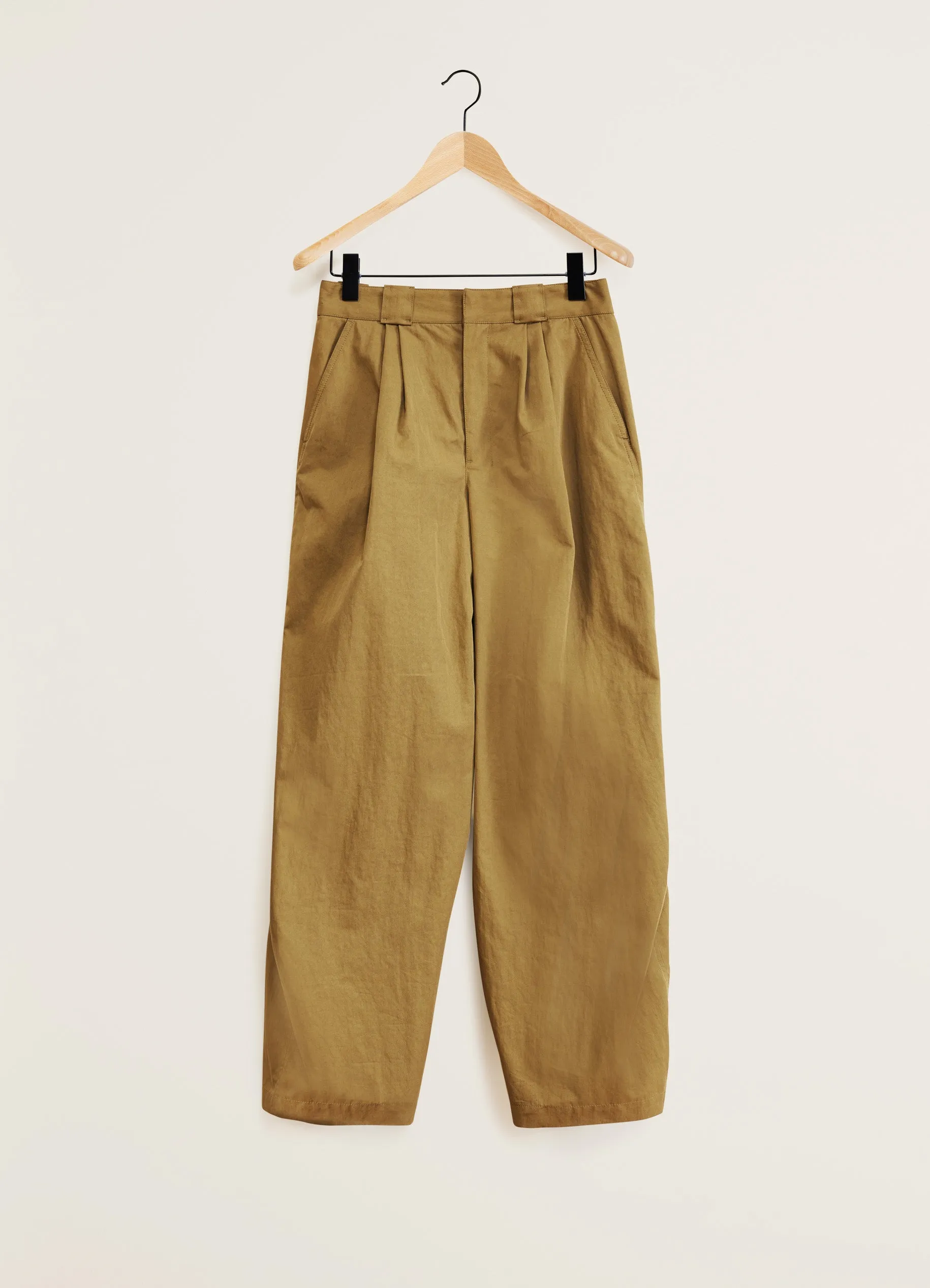 Lemaire Wide Leg Pants (Ochre Khaki)