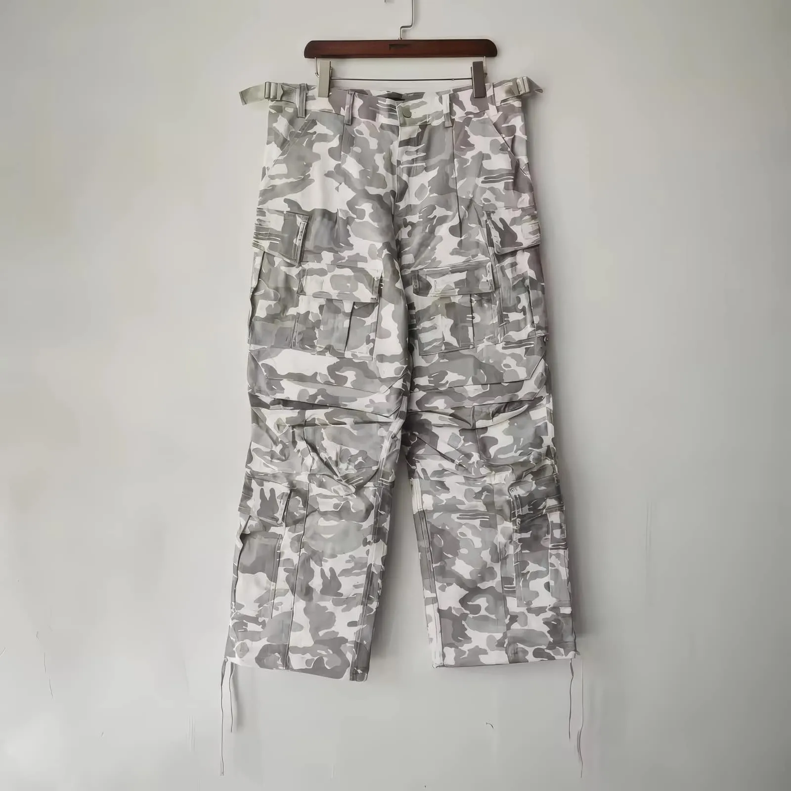 Light Camouflage Wide Leg Baggy Cargo Pants