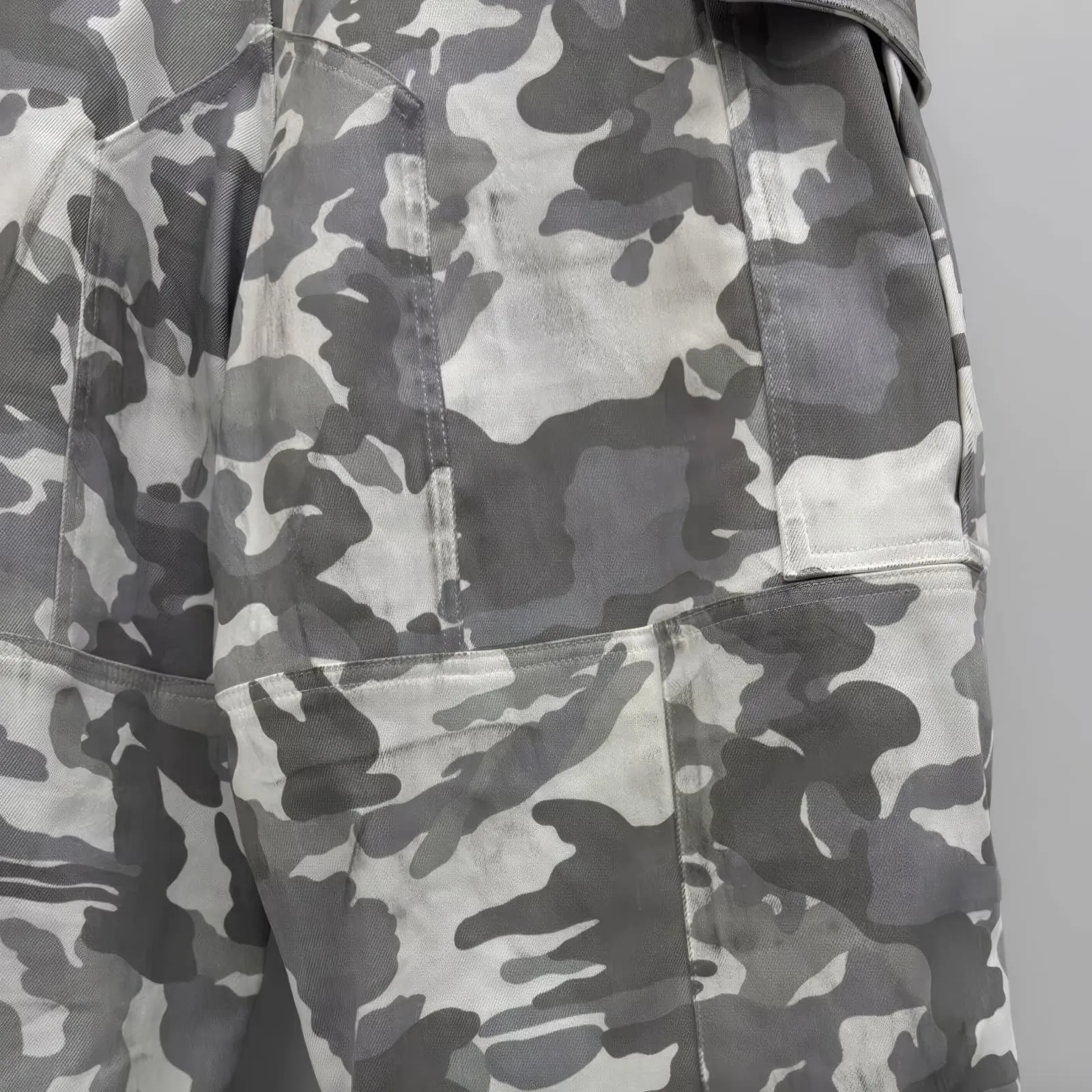 Light Camouflage Wide Leg Baggy Cargo Pants