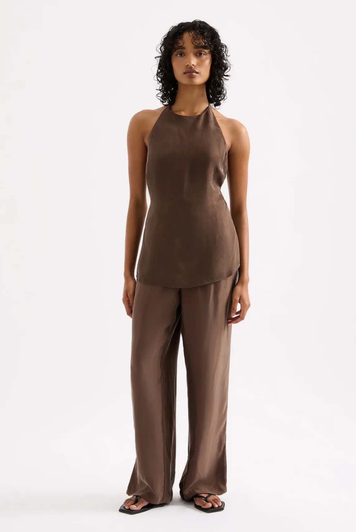 LINNEA CUPRO PANTS | CLOVE