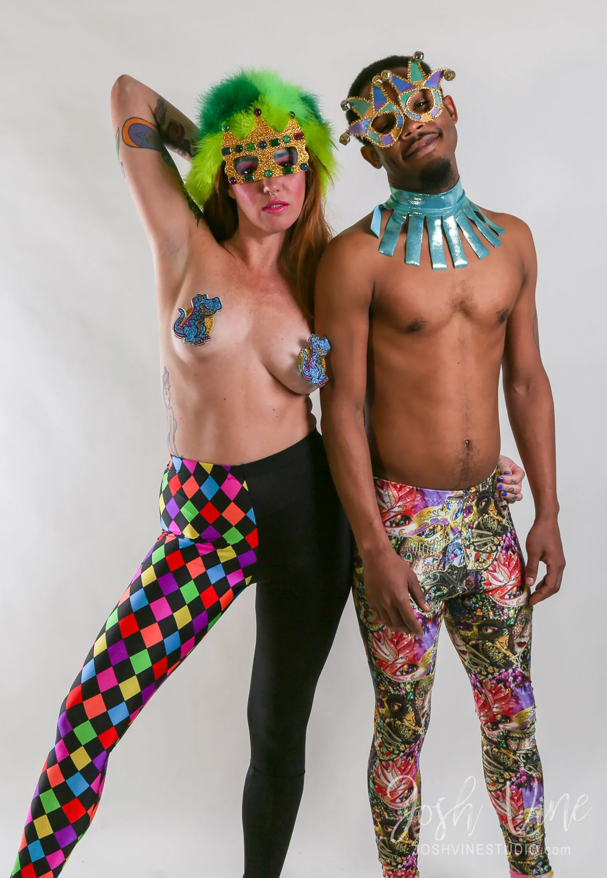 Mardi Gras Leggings (Small)