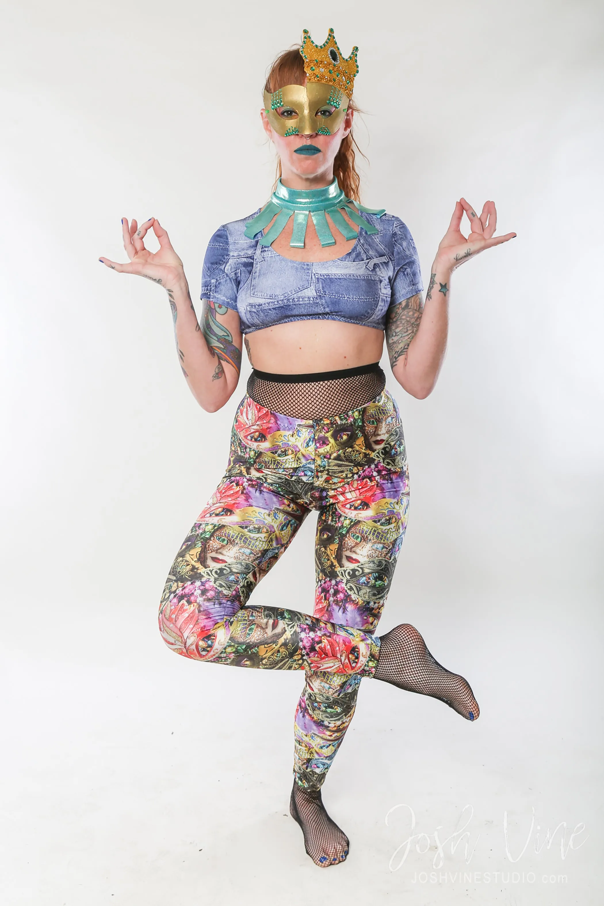 Mardi Gras Leggings (Small)